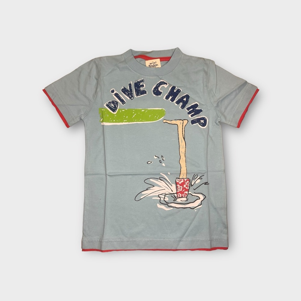 Mini Boden Vintage Dive Champ Graphic Shirt